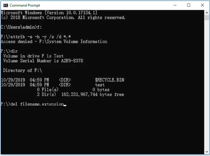 حذف ویروس کامپیوتر با Command Prompt
